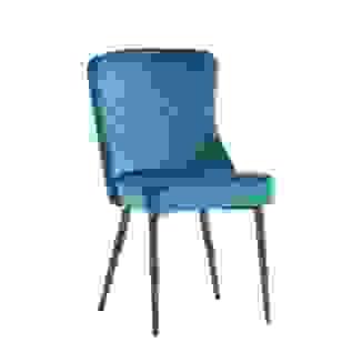 Contemporary Velvet Dining Chairs with Quilted Back (Sold in Pairs)